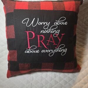 Buffalo Plaid Inspirational Pillow Travel Pillow